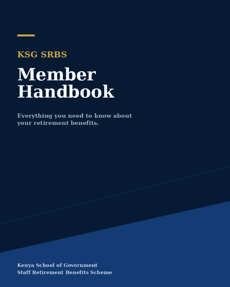 Cover: KSG SRBS Member Handbook